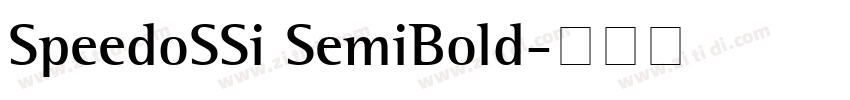 SpeedoSSi SemiBold字体转换